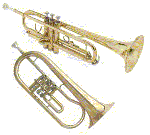 trompet en fl�gelhorn